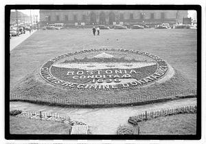 "Bostonia Condita AD 1630" floral design of the seal of the City of Boston, Copley Square
