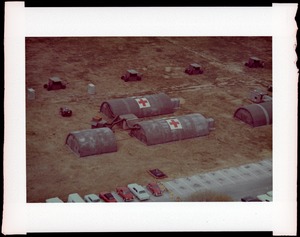 AMEL, shelters, inflatable hospital, field (aerial)