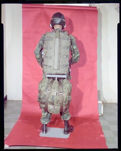 AMEL- airdrop, personnel, high altitude, free fall gear on dummy (back)