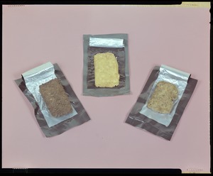 Food lab, AUSA exhibit, freeze dried patties M-R- to eat