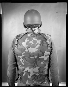 Armor branch, back view with vest + old helmet
