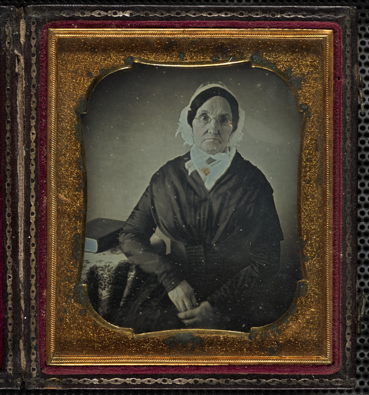 Portrait of woman in bonnet