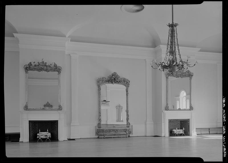 Hamilton Hall, Chestnut Street, Salem: interior, ballroom