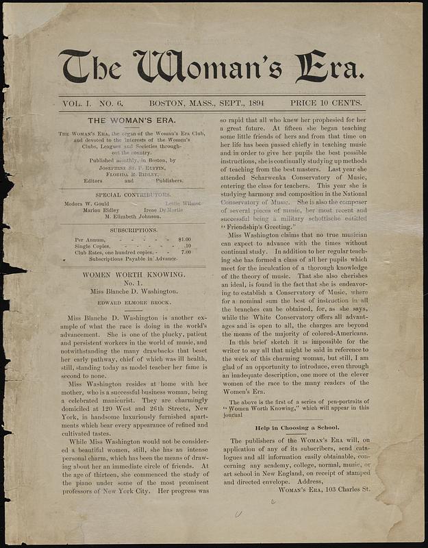 The woman's era. September 1894 - Digital Commonwealth