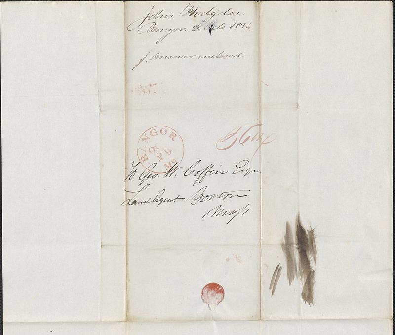 John Hodgdon to George Coffin, 28 Ocotber 1834 - Digital Commonwealth