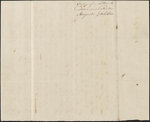 George Coffin to Dominicus Parker, 7 February 1840