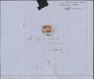 Asa Redington to Samuel Warner, 26 September 1851