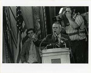 Cambridge School Committee Councillor Velucci Denouncing the Firing of School Supt. Frank Frisoli, January 1971