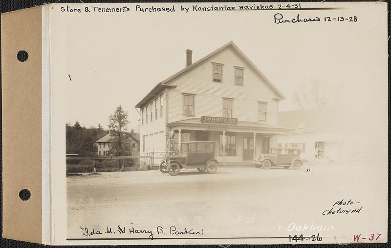 Ida M. and Harry B. Parker, store, Coldbrook, Oakham, Mass., Jun. 4, 1928