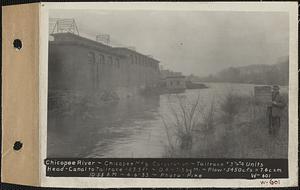 Chicopee River, Chicopee Manufacturing Corp., tailrace #3 and #4 Units, head-canal to tailrace 23.5ft., drainage area = 713 square miles, flow = 5450 cubic feet per second = 7.6 cubic feet per second per square mile, Chicopee, Mass., 10:55 AM, Apr. 6, 1933