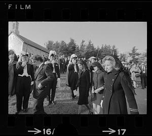 Jackie Onassis at Cardinal Cushing's funeral (note Ethel Kennedy & Knights of Columbus), Hanover