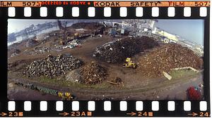 Scrap metal yard by Mystic River, Boston
