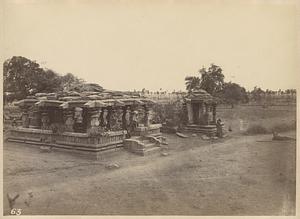 Ruined temple at Warangal Fort, India