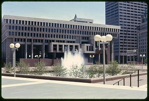Fountain in front of Boston City Hall