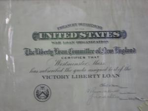 United States Victory Liberty Loan certificate