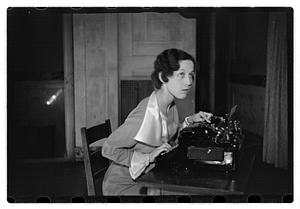 Miss Mabel Goguem typewriter demonstration