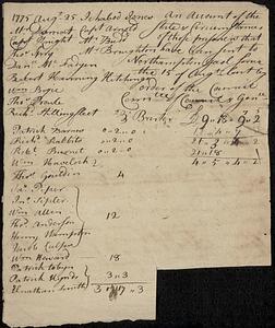 Military papers B. American Revolution 1. Orders letters, etc. (1775-1776)