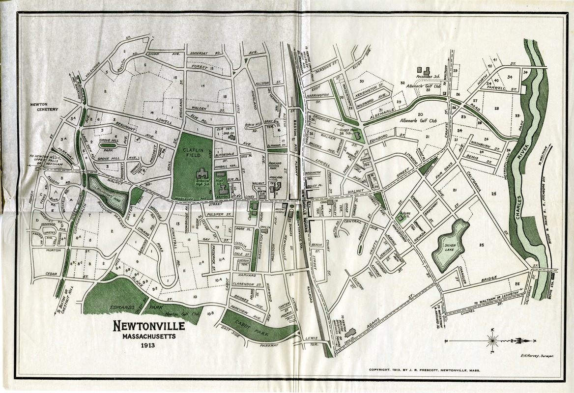 Some Newtonville homes - Map of Newtonville, Massachusetts, 1913 -
