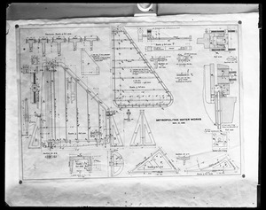 Wachusett Dam, Load Testing Experiment, plan of dam testing machine, Clinton, Mass., Nov. 16, 1896