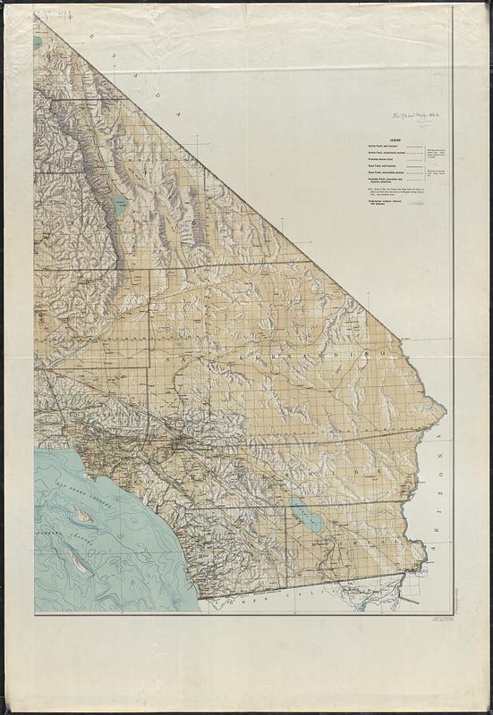 Fault map of the state of California