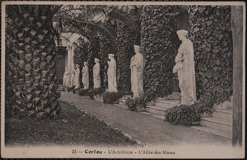 Corfou - l'Achilléion - l'allée des Muses