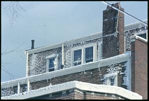 Building in snow, Somerville