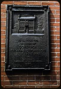 North End, governor's mansion plaque