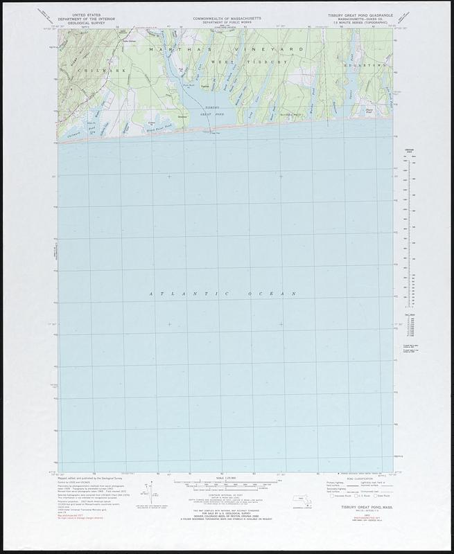 Tisbury Great Pond Quadrangle, Massachusetts, Dukes Co.
