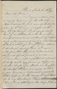 Letter from Thomas F. Cordis to John D. Long, November 18, 1871