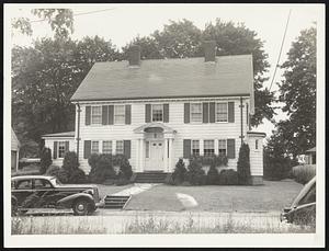 New home of Mayor Maurice J Tobin. 30 Hopkins Rd. Jamaica Plain. Mayor Tobin's new home