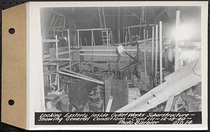 Contract No. 111, Winsor Dam Outlet Works Superstructure, Belchertown, looking easterly inside outlet works superstructure, showing general conditions, Belchertown, Mass., Dec. 18, 1940