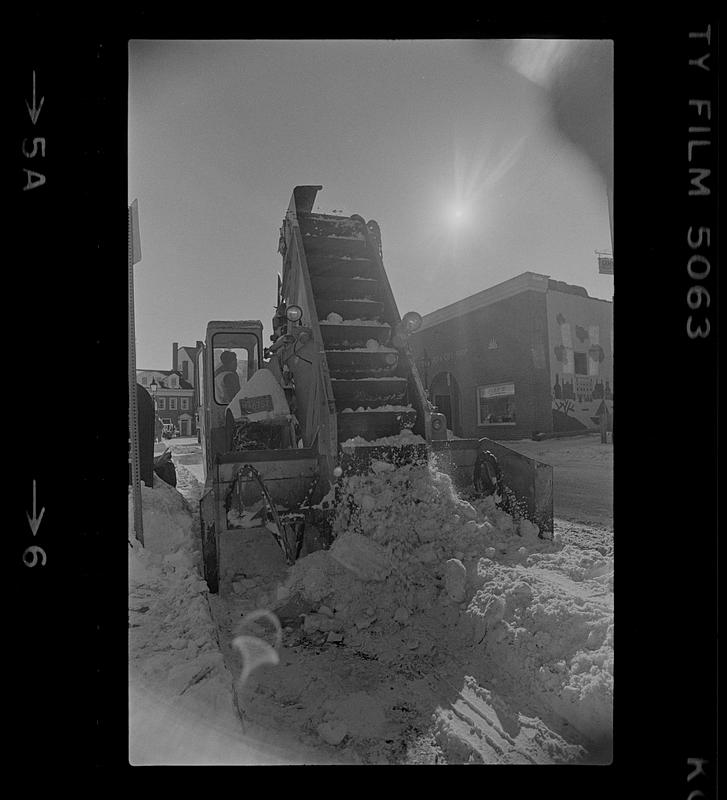 Snow loader on Pleasant Street