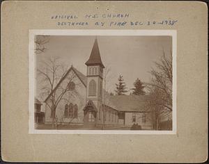 Original Methodist Episcopal church destroyed by fire 1938