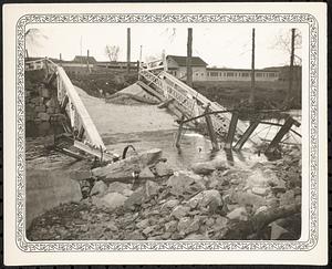 Mill St. bridge, destroyed by flood waters