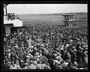 Spectators at a horse track