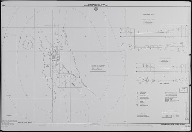 Airport obstruction chart, OC 688, Redding Municipal Airport, Redding, California