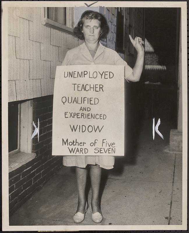 Mrs. Alice Wordell, lone picket