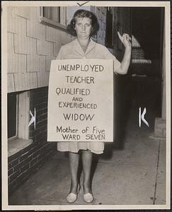 Mrs. Alice Wordell, lone picket
