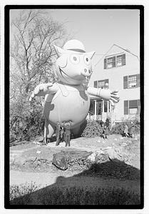 Giant pig character balloon