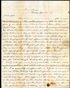 Mary Spooner (1804-1869) to Ephraim Spooner Sept. 4 1856