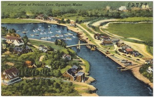 Aerial view of Perkins Cove, Ogunquit, Maine
