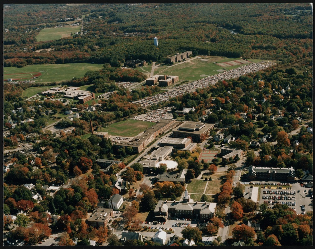 Aerial view of the Bridgewater State College campus Digital Commonwealth