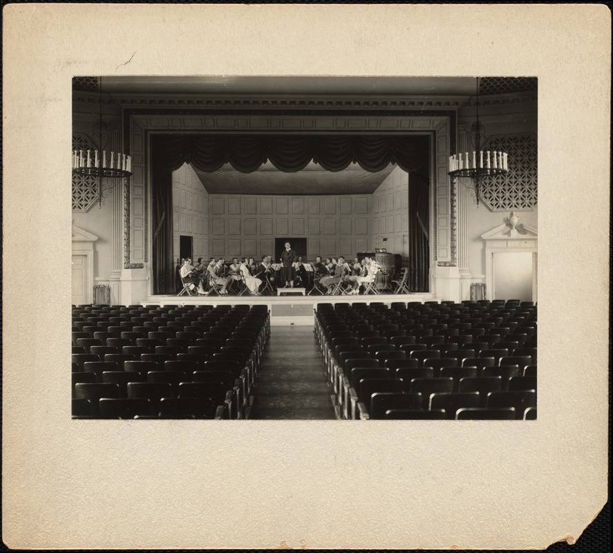 Dana Hall Orchestra on Bardwell Stage, mid-1930's
