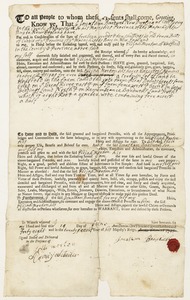 Land deed, Jonathan Bardwell to Elijah Morton, June 14, 1748