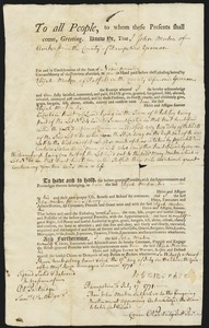Deed, John Morton to Elijah Morton, 1771