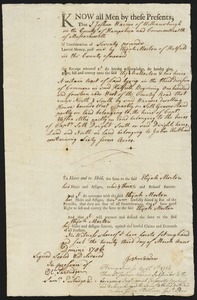 Deed, Joshua Warner, Williamsburgh, to Elijah Morton, 1786