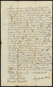 Deed, Nicholas and Mary Bartlet of Dalton to Oliver Morton, 1799