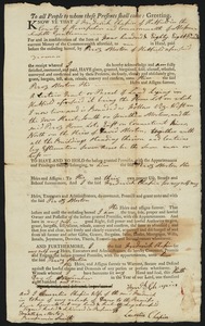 Deed, Frederick Chapin to Perez Morton, 1801