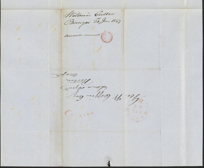 William Cutter to George Coffin, 21 January 1847 - Digital Commonwealth