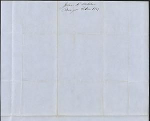 John Webber to George Coffin, 26 November 1849